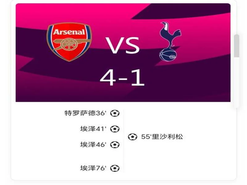 5场贡献3球1助攻，埃泽蝉联阿森纳月最佳球员